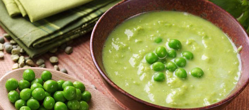 Crema de Chícharos con Tocino